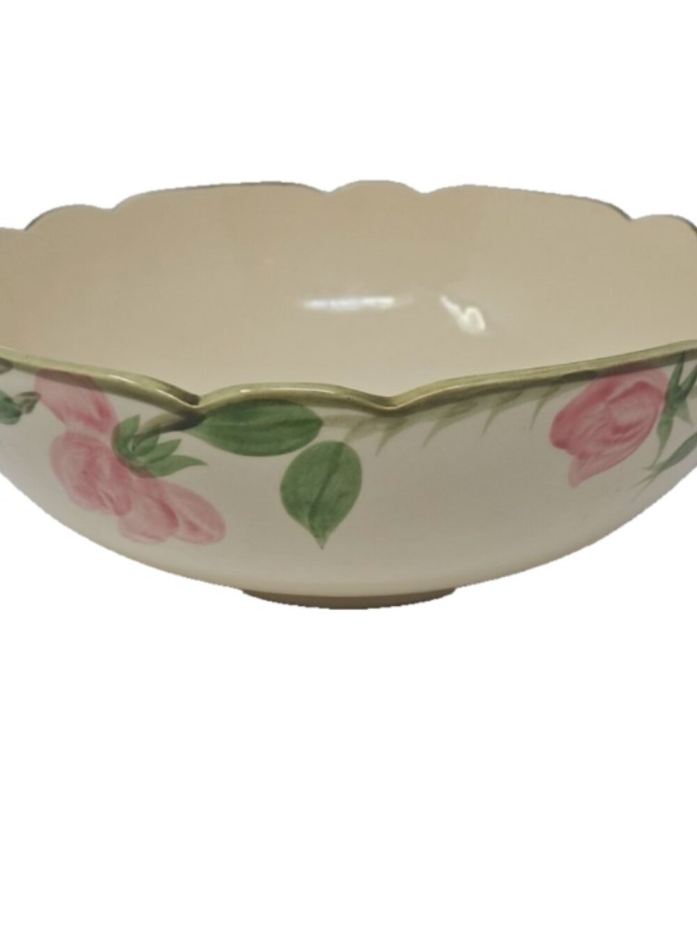 Vintage 1971 Franciscan Ware Desert Rose Salad Bowl Made in USA 10.5" Scalloped